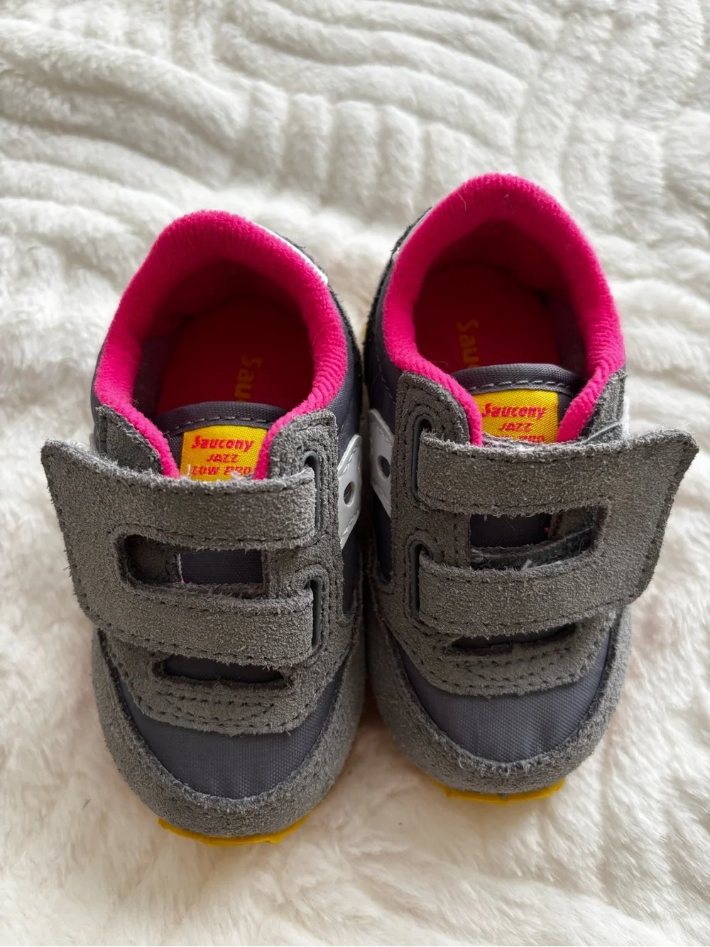 Saucony Kids Gray & Pink Retro-Style Sneakers